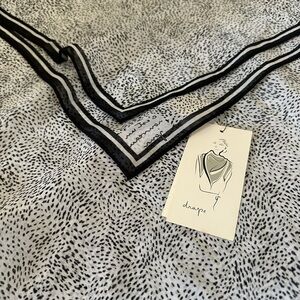 Elegant Black and White Women's Scarf by a new day